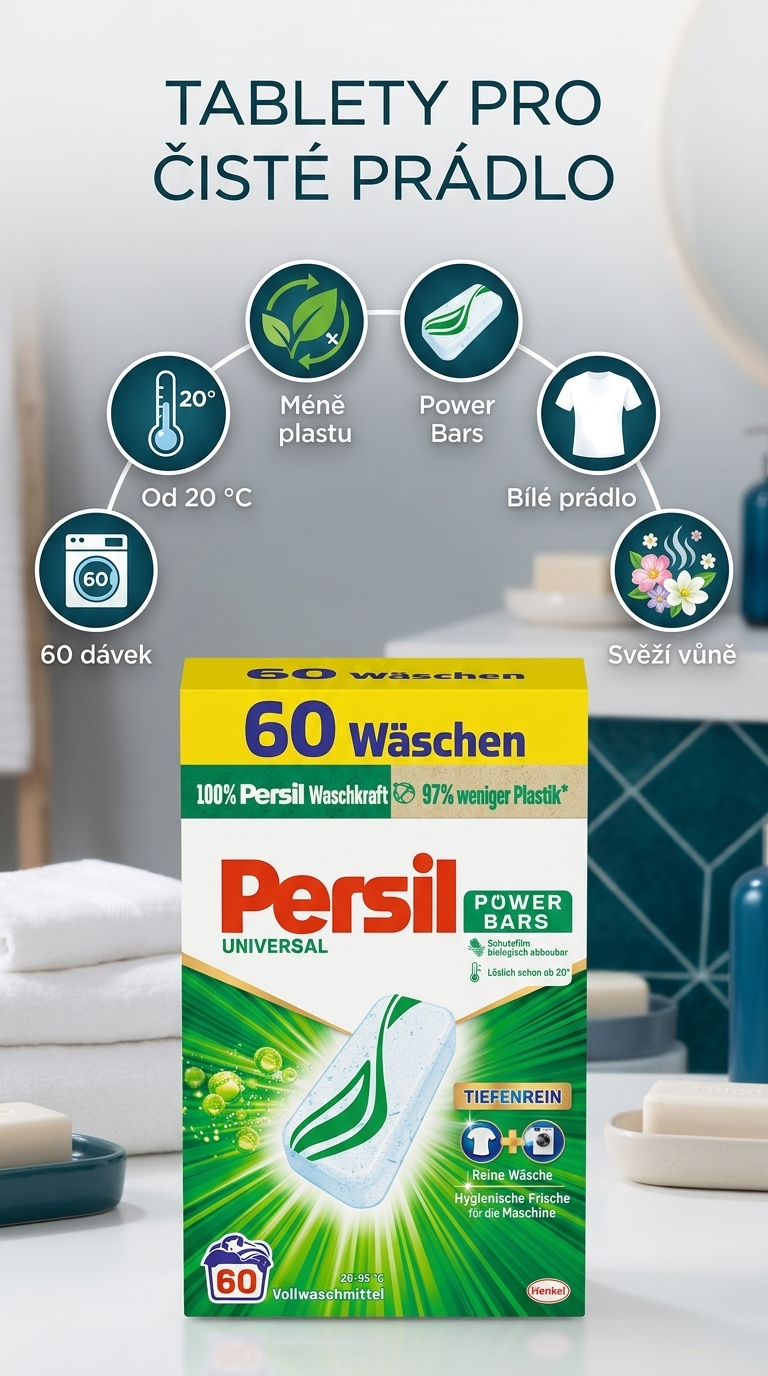 Persil Power Bars - mobilní infografika