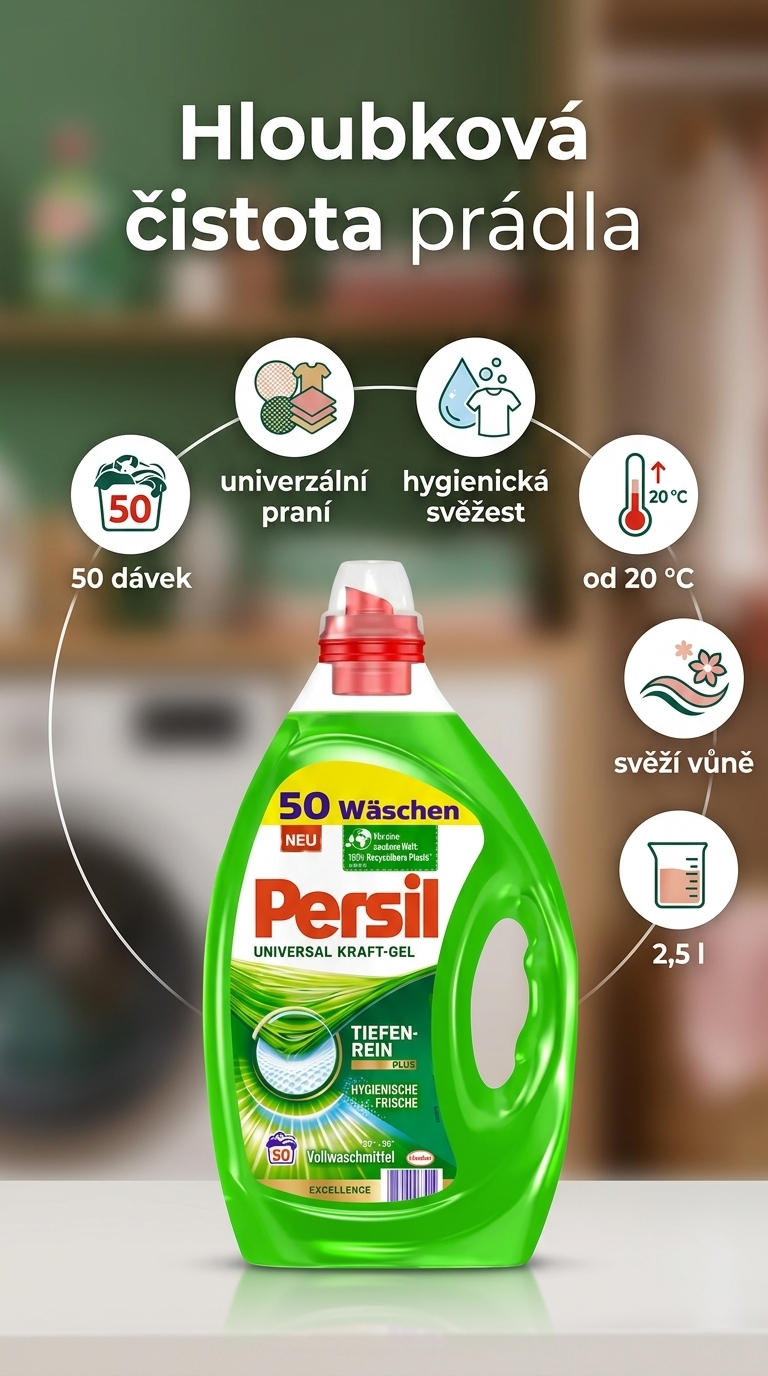 Persil Universal Kraft-Gel - mobilní infografika