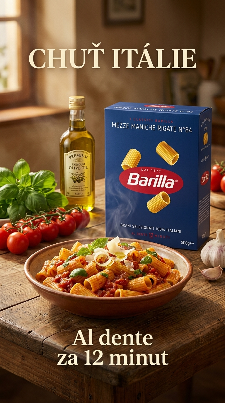 Barilla Mezze Maniche Rigate N.84 - lifestyle poster