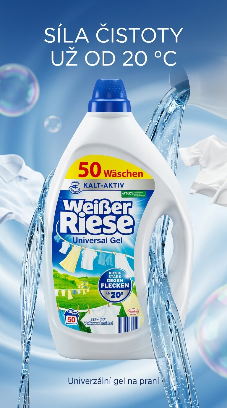 Weisser Riese Univerzální prací gel - lifestyle poster