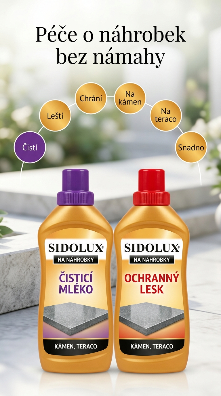 Sidolux DUOPACK na náhrobní kameny - mobilní infografika