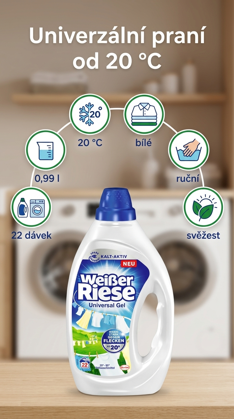 Weisser Riese Universal Gel - mobilní infografika