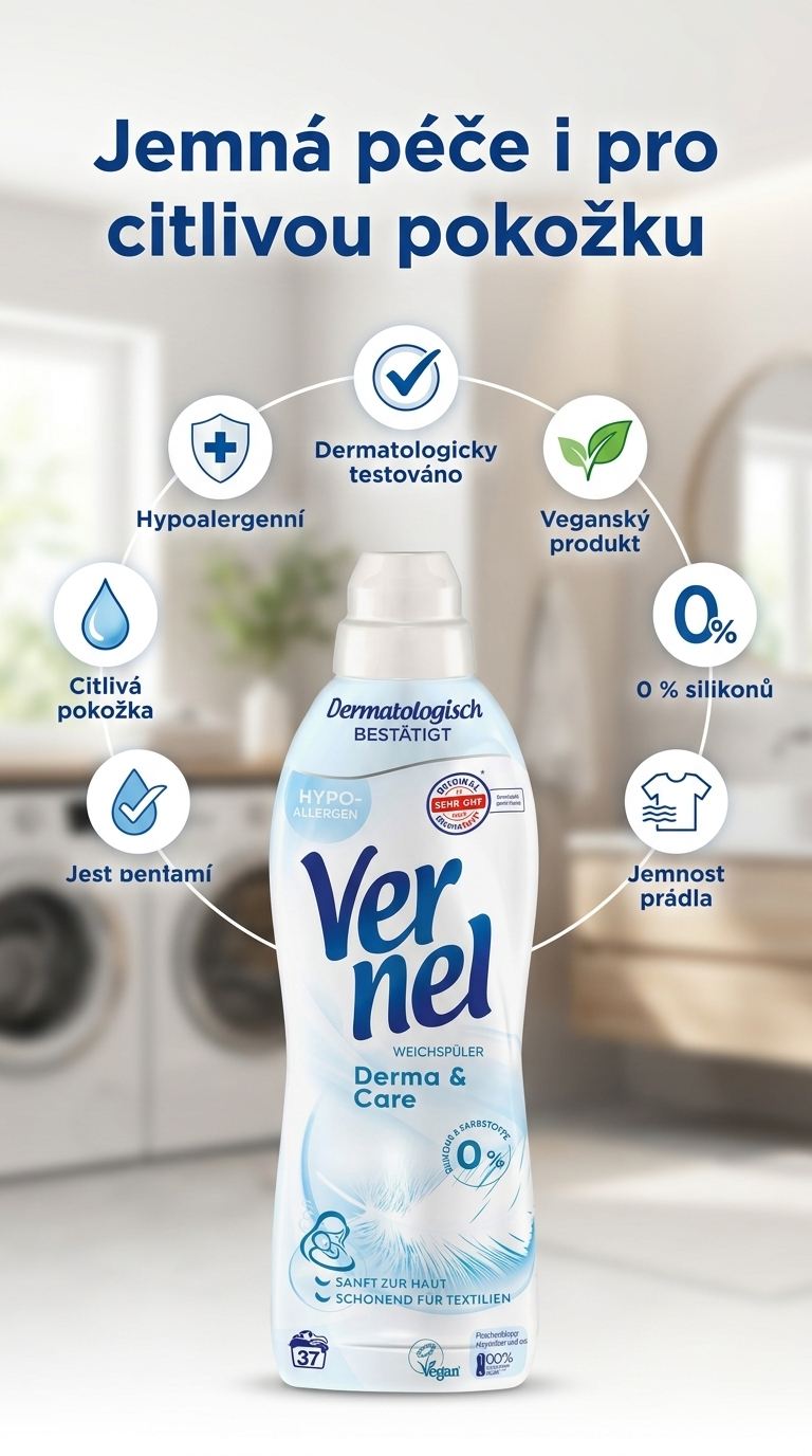 Vernel Derma & Care Aviváž Sensitiv - mobilní infografika