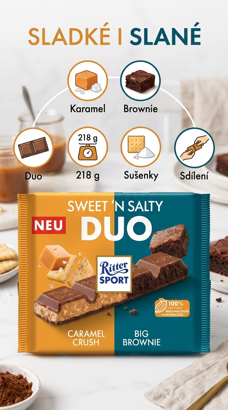 Ritter Sport Sweet'n Salty Duo - mobilní infografika