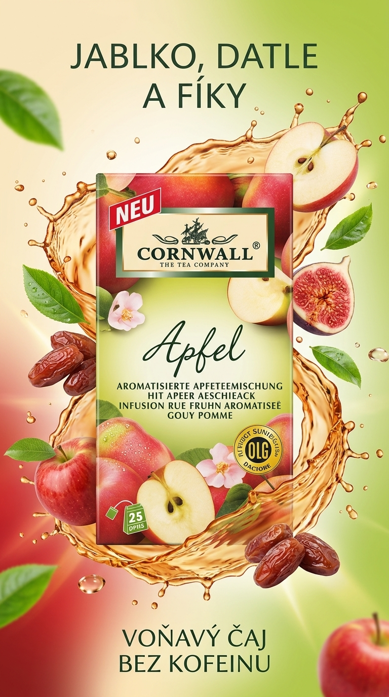 Cornwall ovocný čaj s jablkem - lifestyle poster