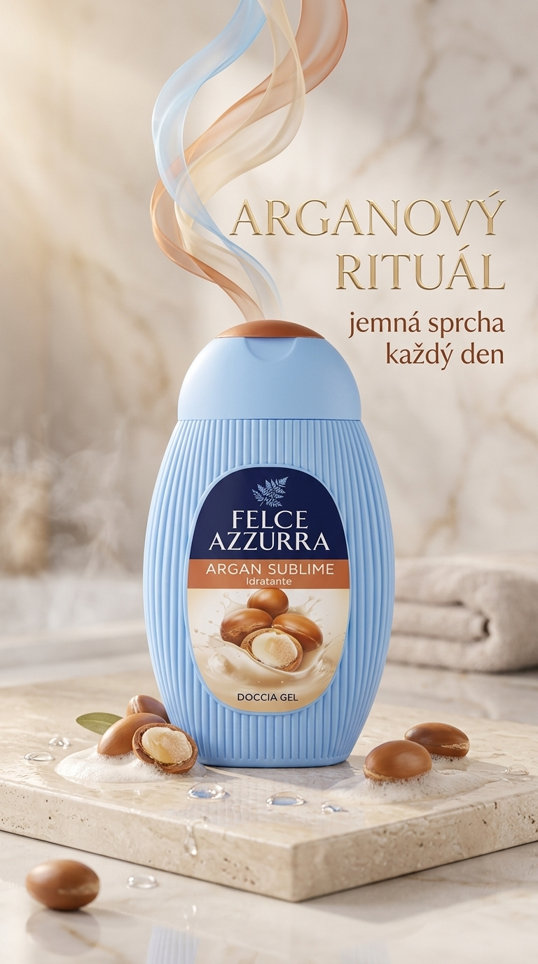 Felce Azzurra Sprchový gel Argan Sublime 250 ml - lifestyle poster