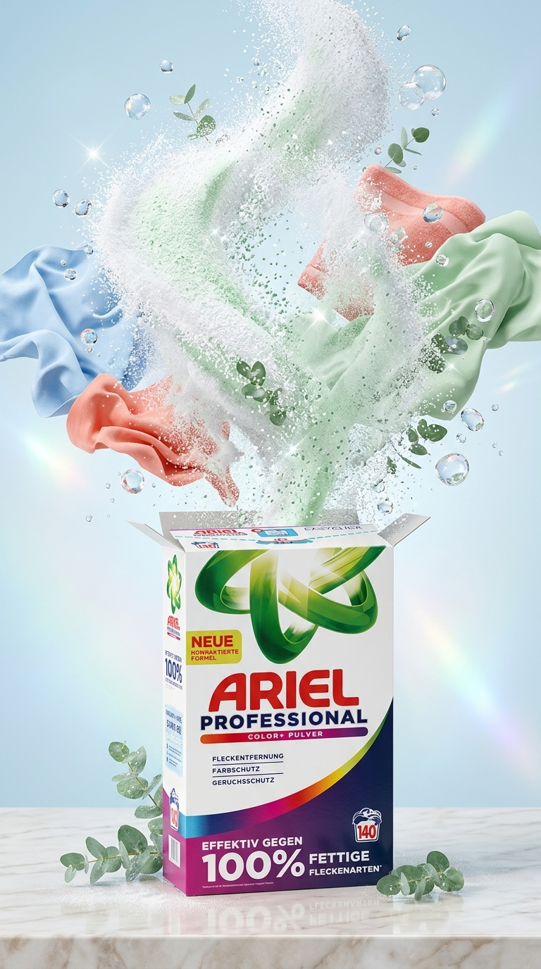 Ariel Professional prací prášek na barevné prádlo - lifestyle