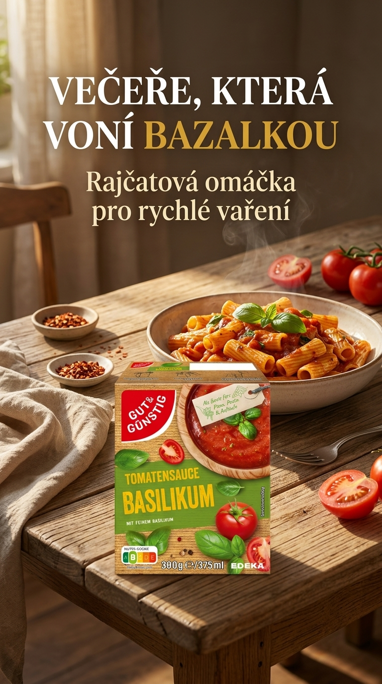 G&G Rajčatová omáčka s bazalkou - inspirace pro rychlou večeři