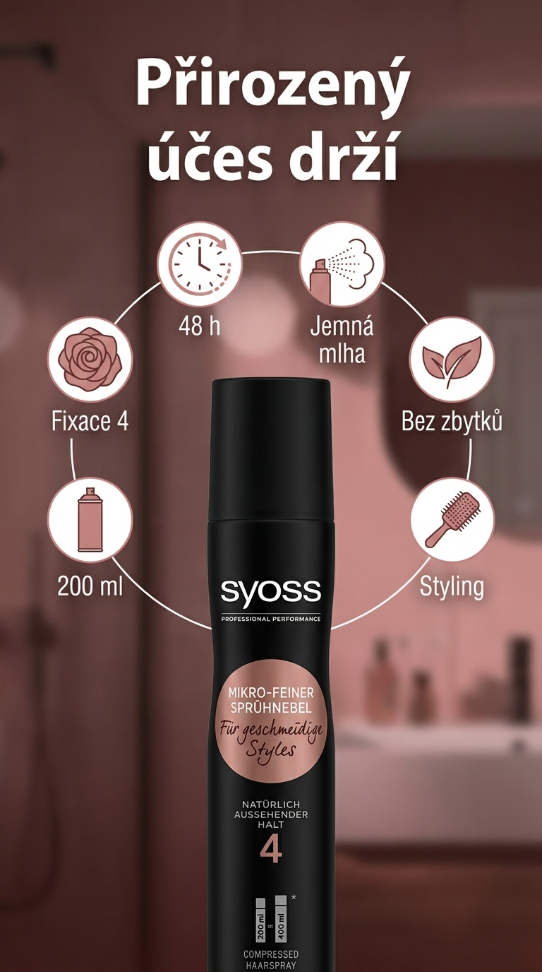 Syoss Natural Looking Hold 4 - mobilní infografika