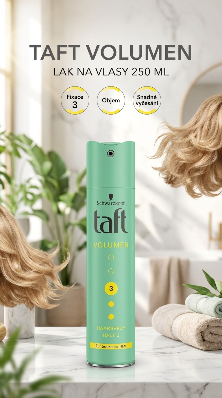 Taft Volumen lak na vlasy - lifestyle poster