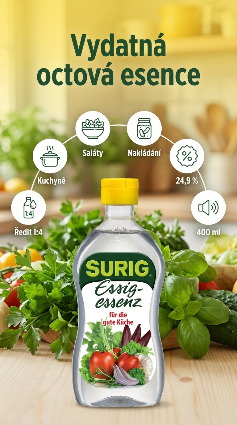 Surig octová esence - mobilní infografika