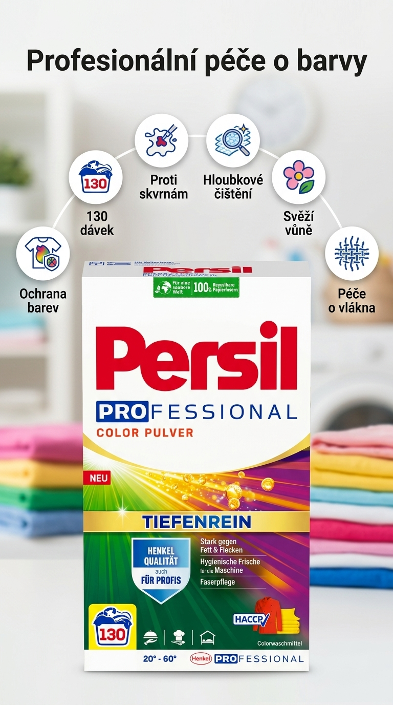 Persil Professional Color prací prášek - mobilní infografika