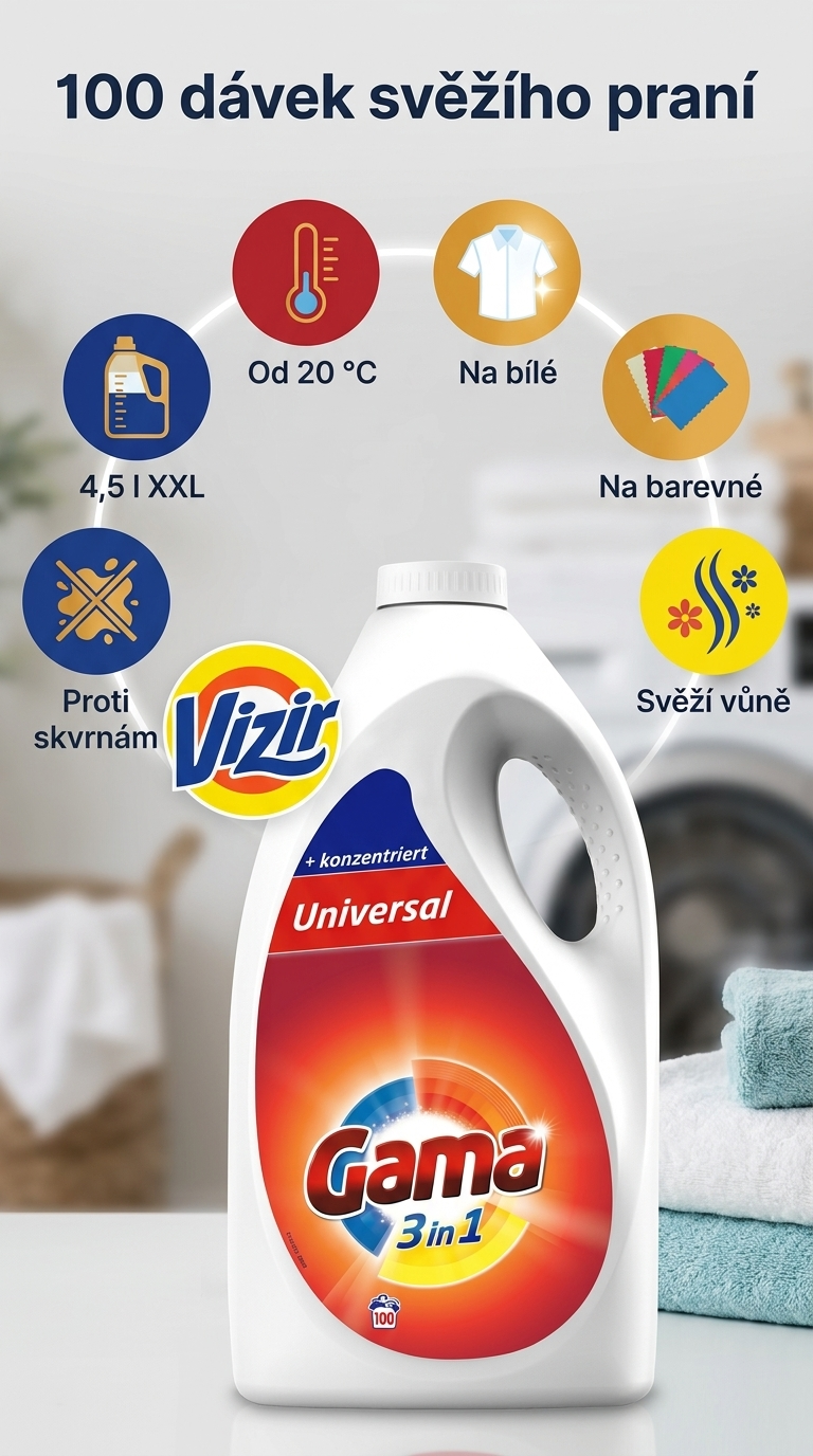 Vizir Gama XXL - mobilní infografika