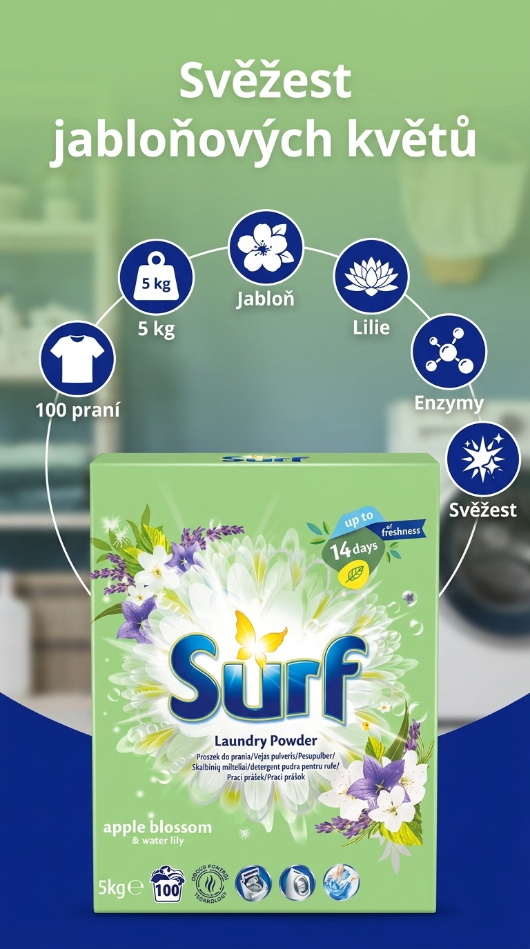 Surf Apple Blossom - mobilní infografika