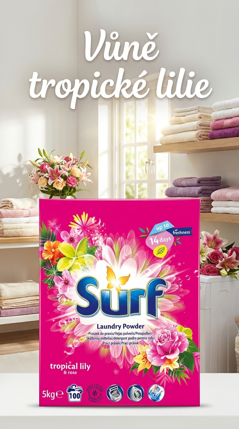 Surf Tropical Lily - lifestyle poster