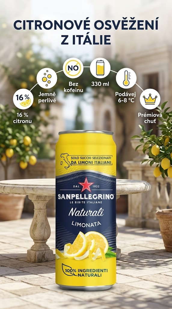 Sanpellegrino Naturali Limonata - mobilní infografika