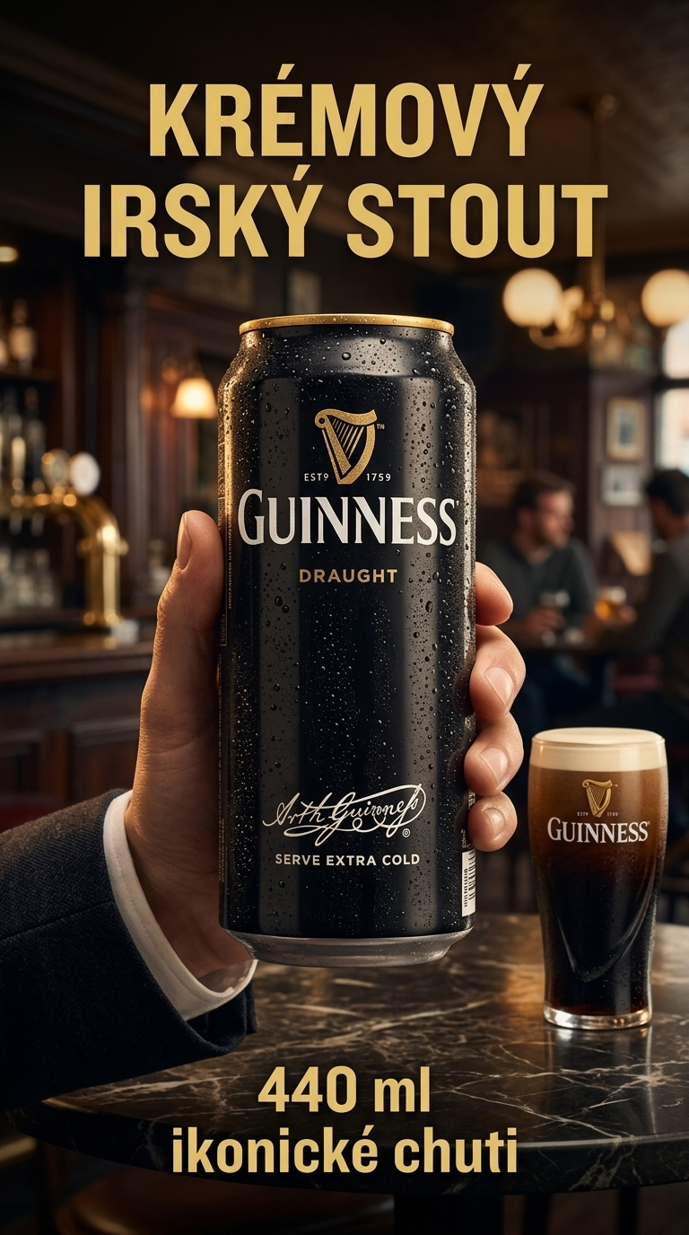Guinness pivo 4,2% 440 ml - lifestyle poster