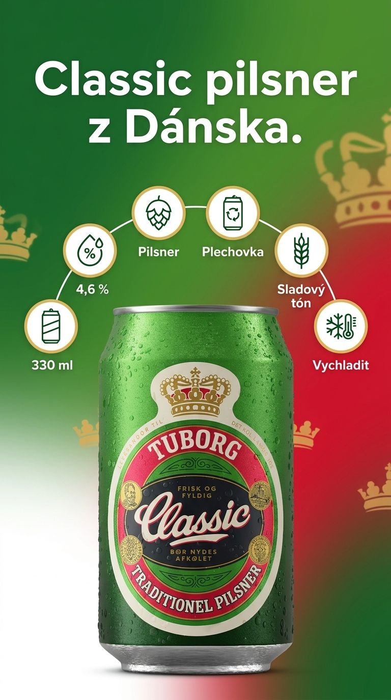 Tuborg Classic - mobilní infografika