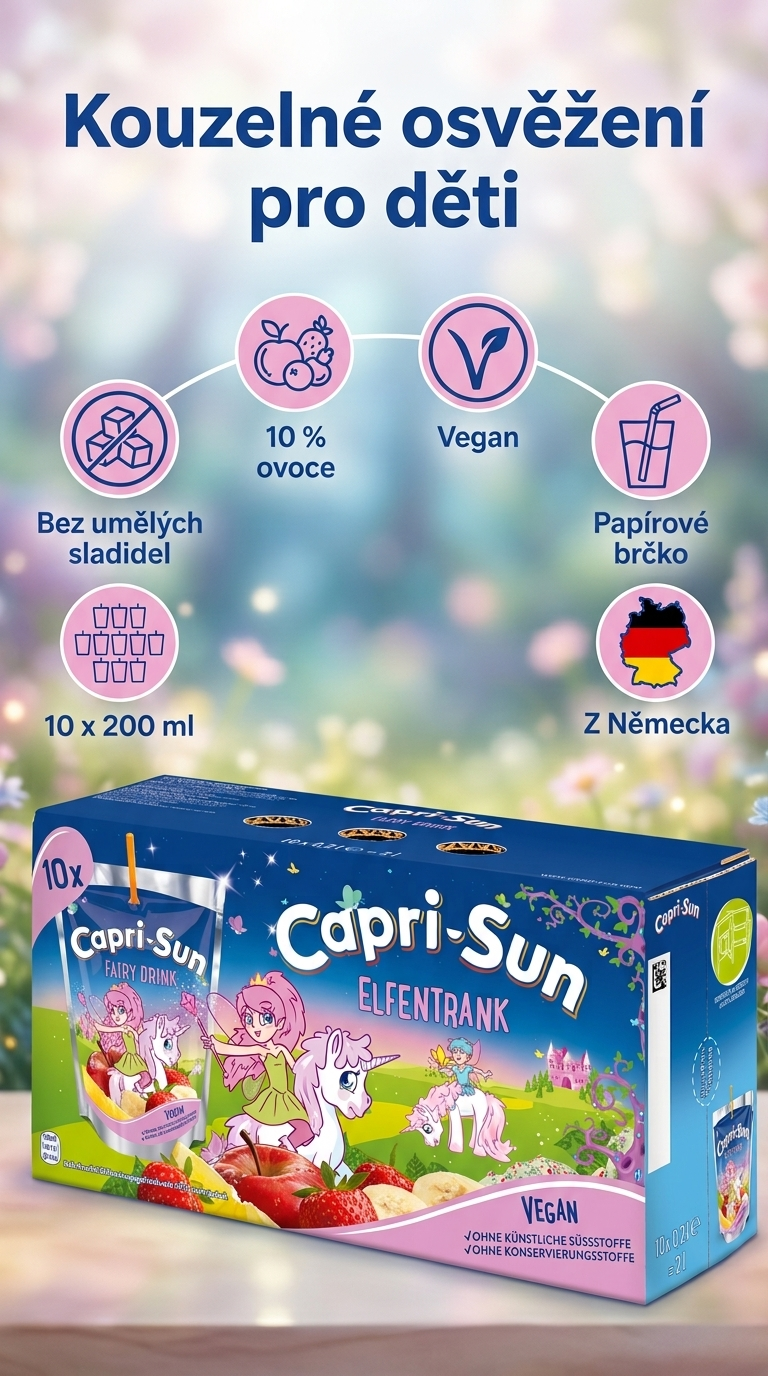 Capri-Sun Elfí nápoj - mobilní infografika