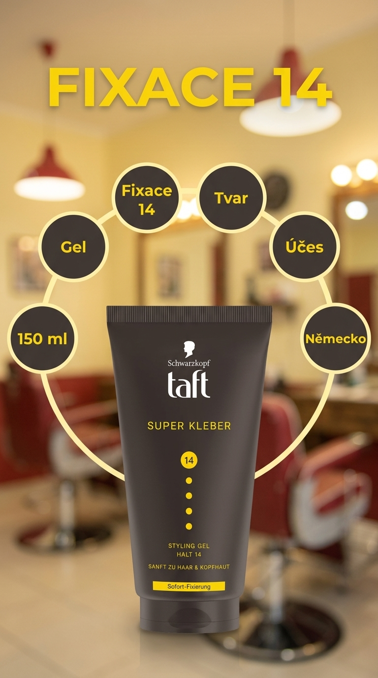 Taft Super Kleber gel na vlasy - mobilní infografika