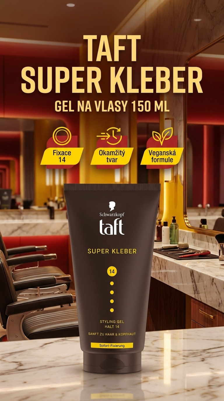Taft Super Kleber gel na vlasy - lifestyle poster