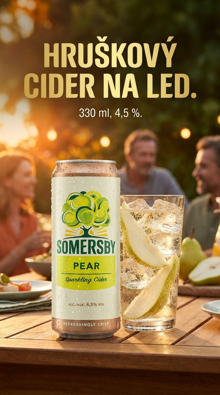 Somersby Pear hruškový cider - lifestyle poster