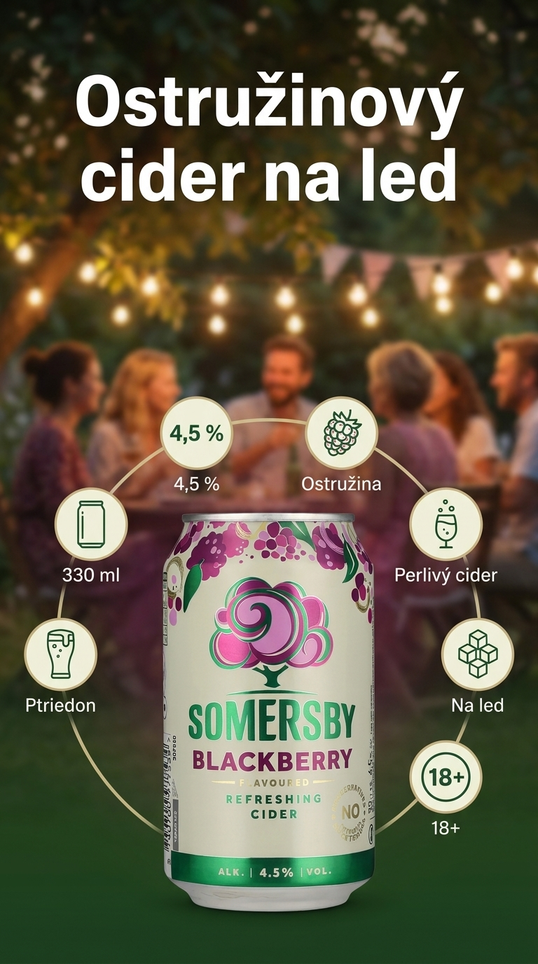 Somersby Blackberry cider - mobilní infografika