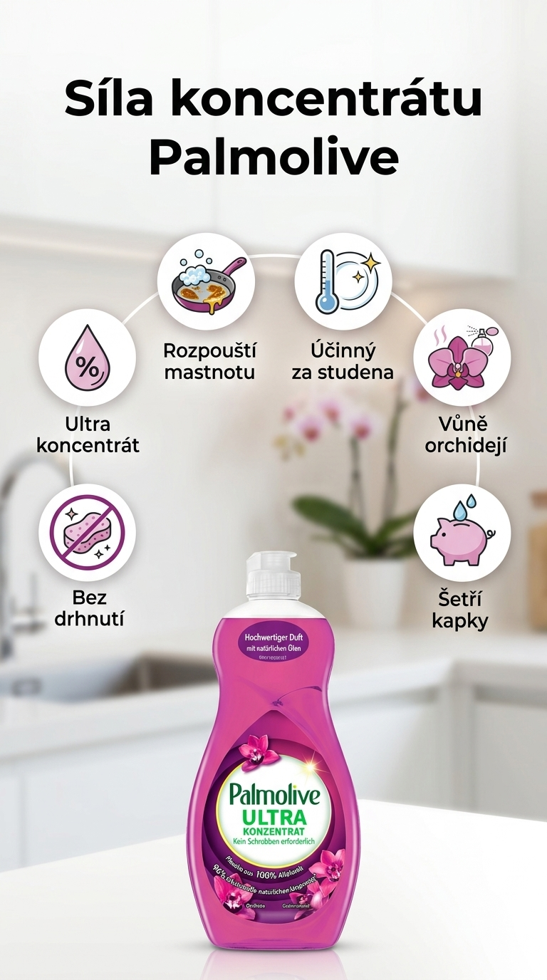 Palmolive Ultra koncentrát na nádobí - mobilní infografika