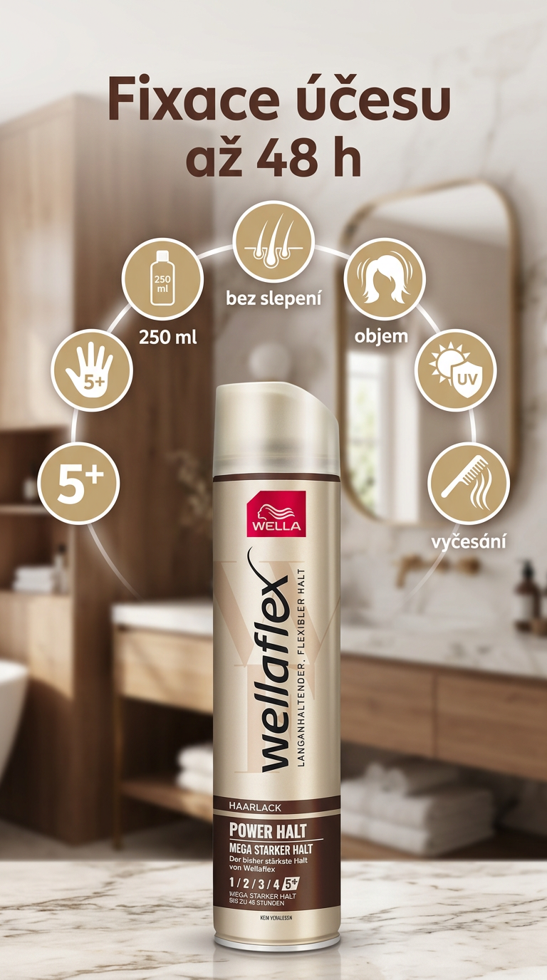 Wellaflex Power Halt 5+ - mobilní infografika