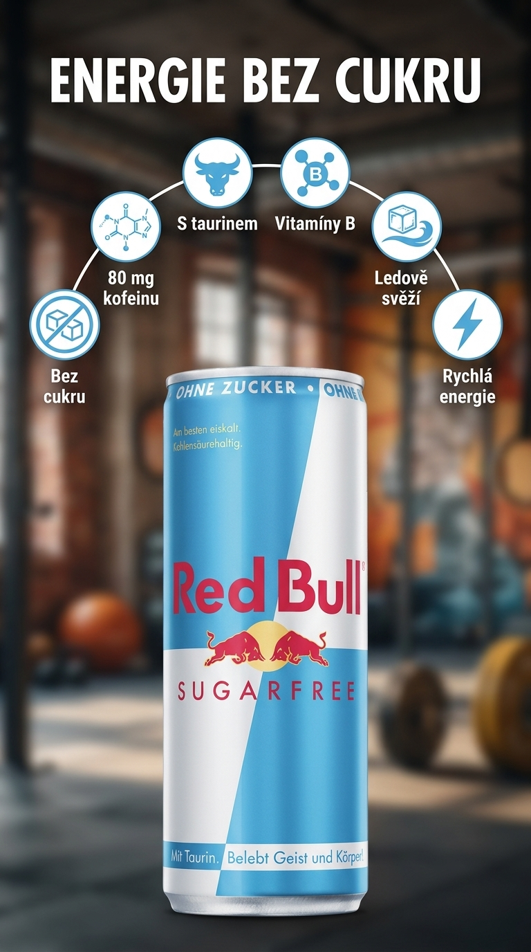 Red Bull Sugarfree 250 ml - mobilní infografika