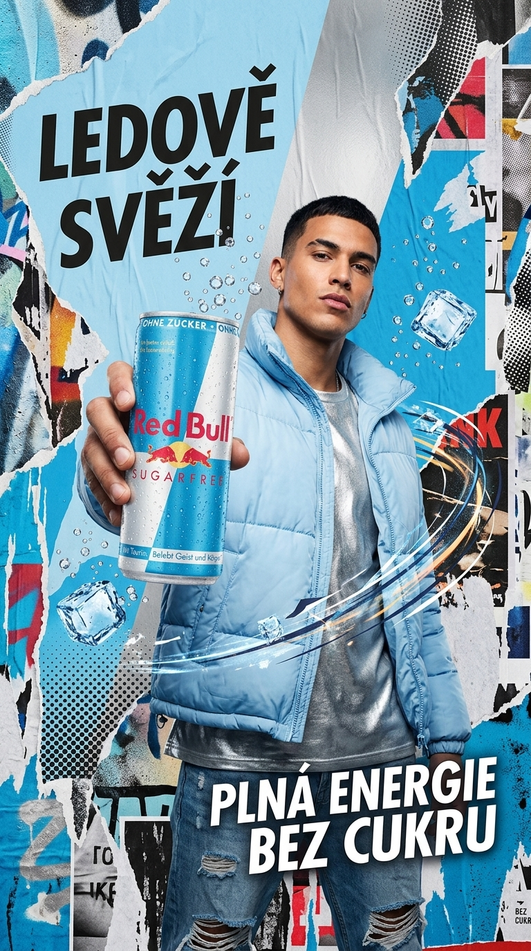 Red Bull Sugarfree 250 ml - lifestyle poster