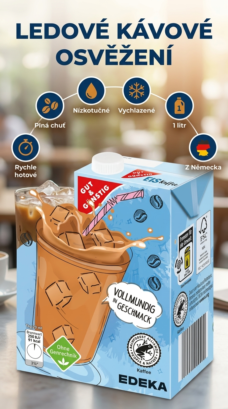 G&G Ledová káva 1 l - mobilní infografika
