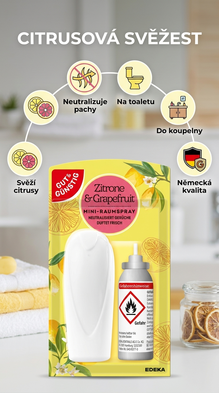 G&G Citrón a grapefruit osvěžovač vzduchu 25 ml - mobilní infografika