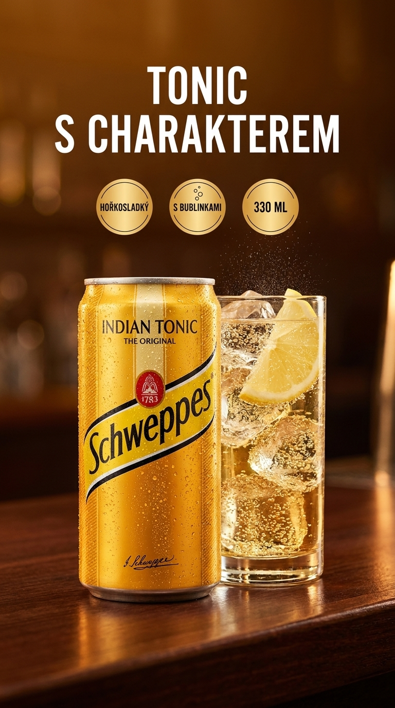 Schweppes Indian Tonic 330 ml - lifestyle poster