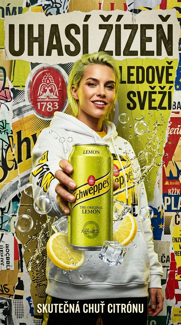 Schweppes The Original Lemon 330 ml - lifestyle poster