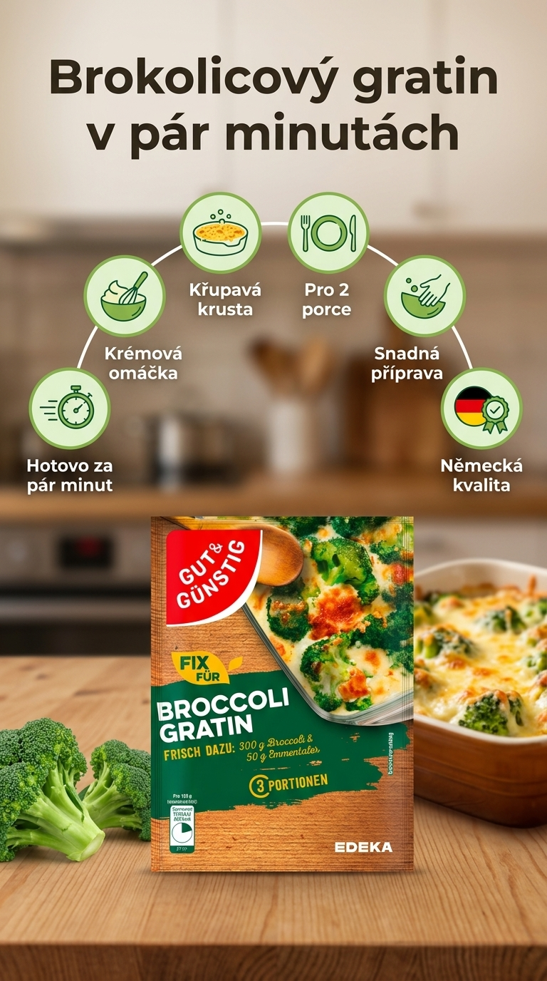 G&G Fix pro zapékanou brokolici - mobilní infografika