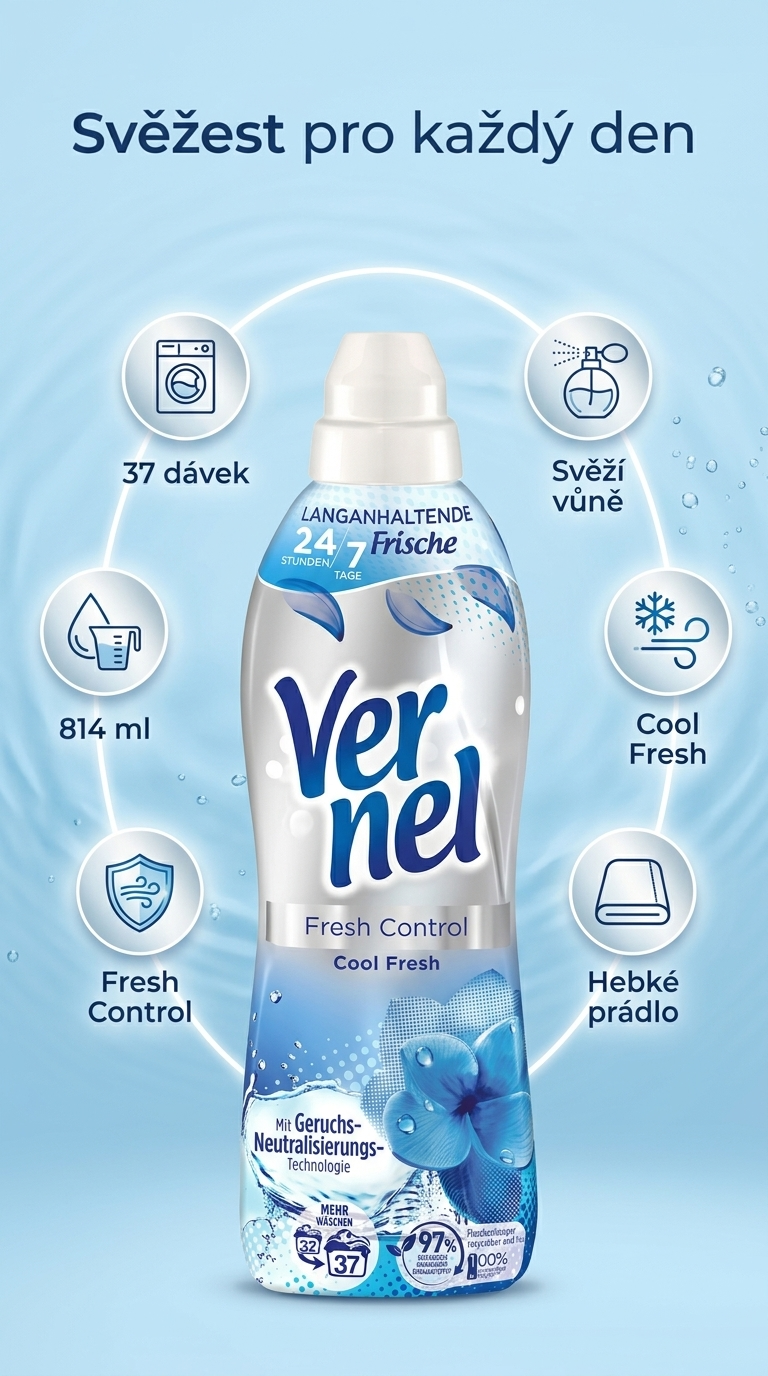 Vernel Cool Fresh - mobilní infografika