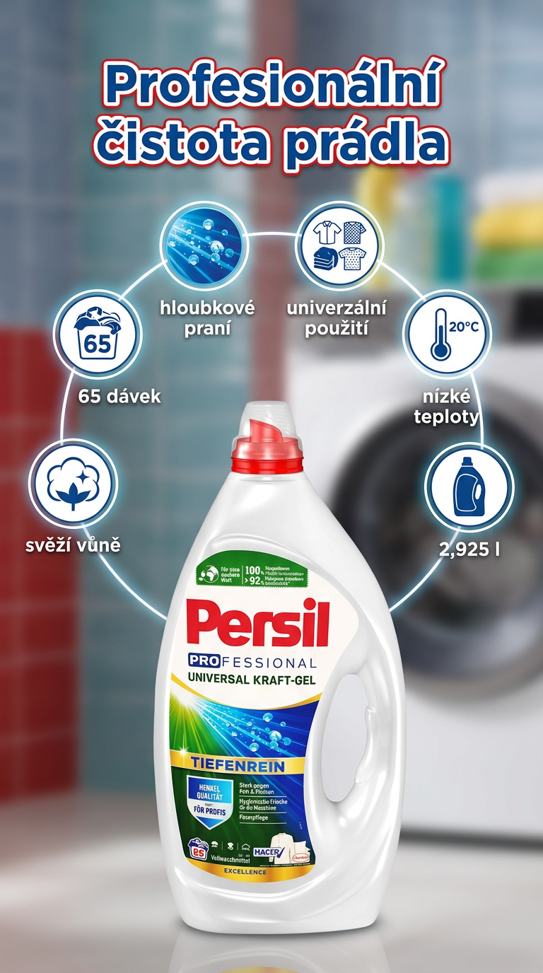 Persil Professional Universal Kraft-Gel - mobilní infografika