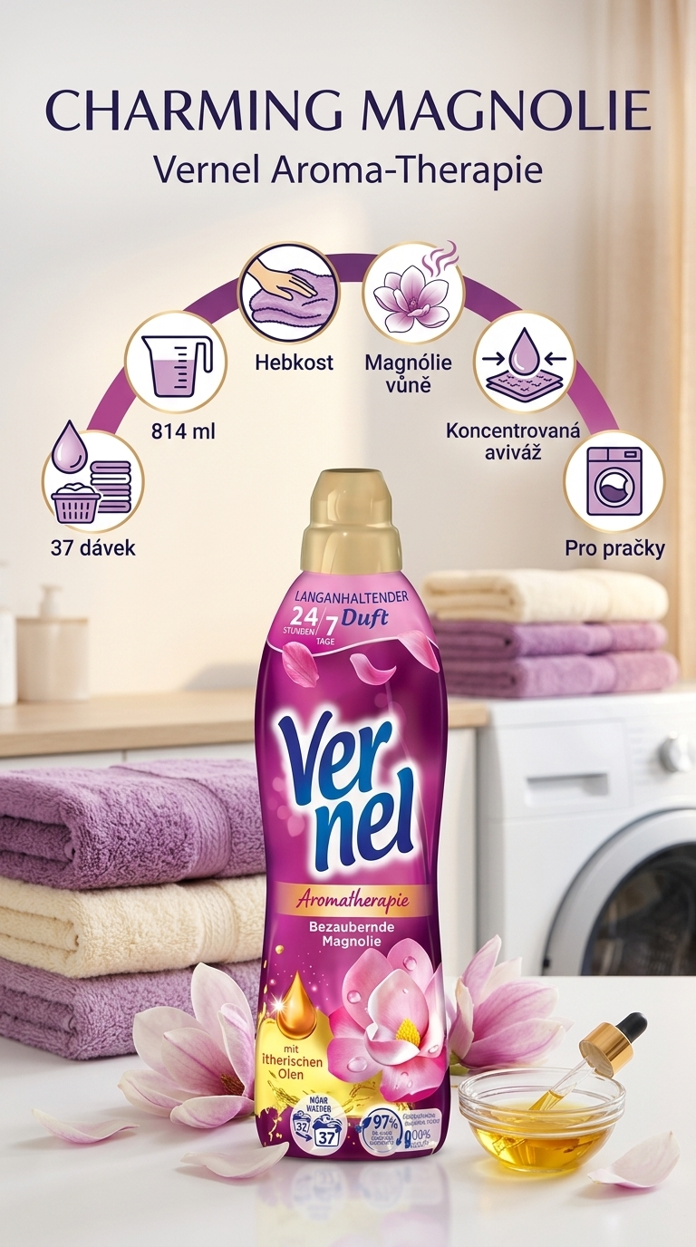 Vernel Okouzlující magnolie - mobilní infografika