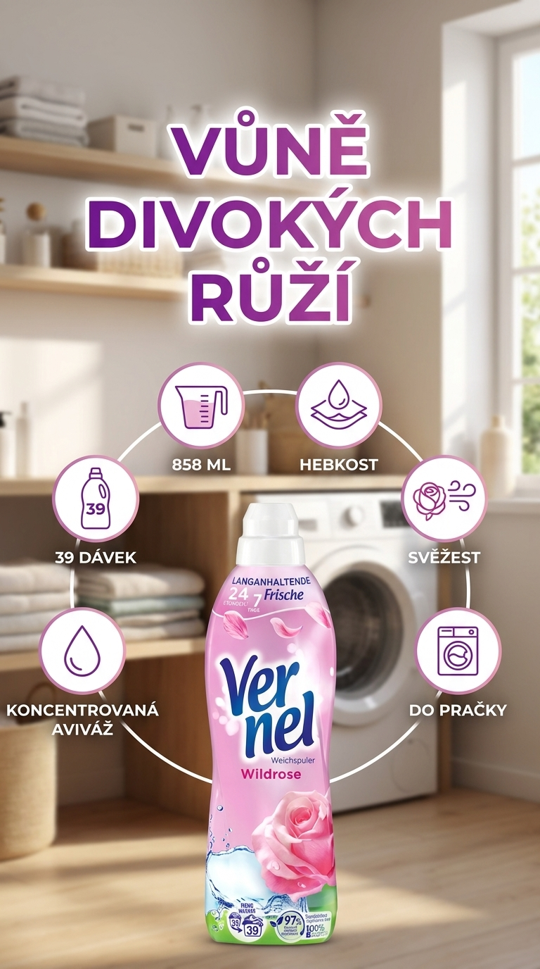 Vernel Divoké růže - mobilní infografika