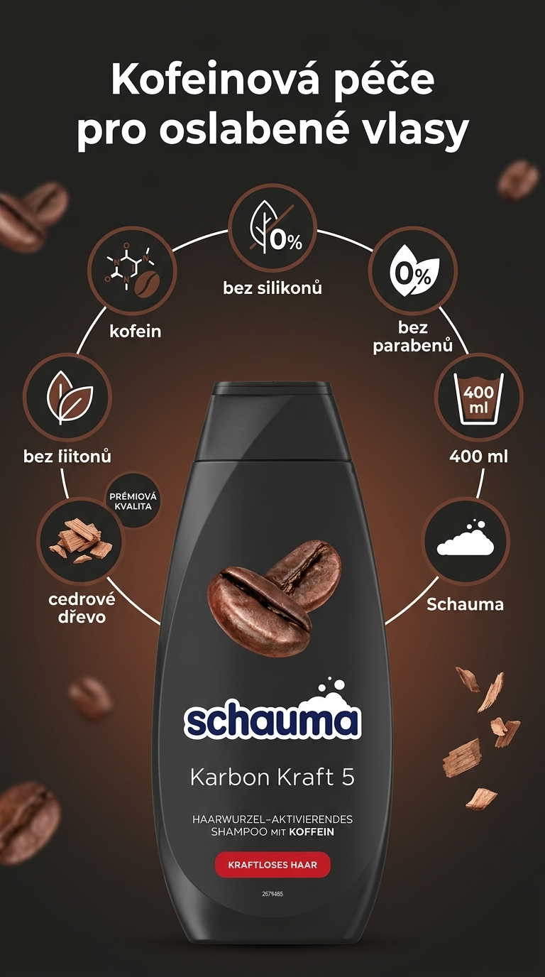 Schauma Karbon Kraft 5 - mobilní infografika