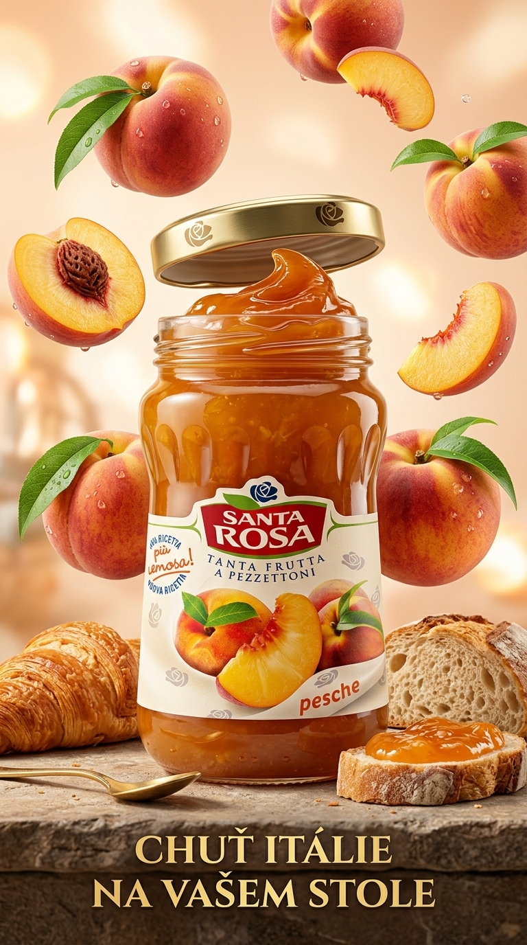 Santa Rosa Italský broskvový džem 350 g - chuť Itálie na stole
