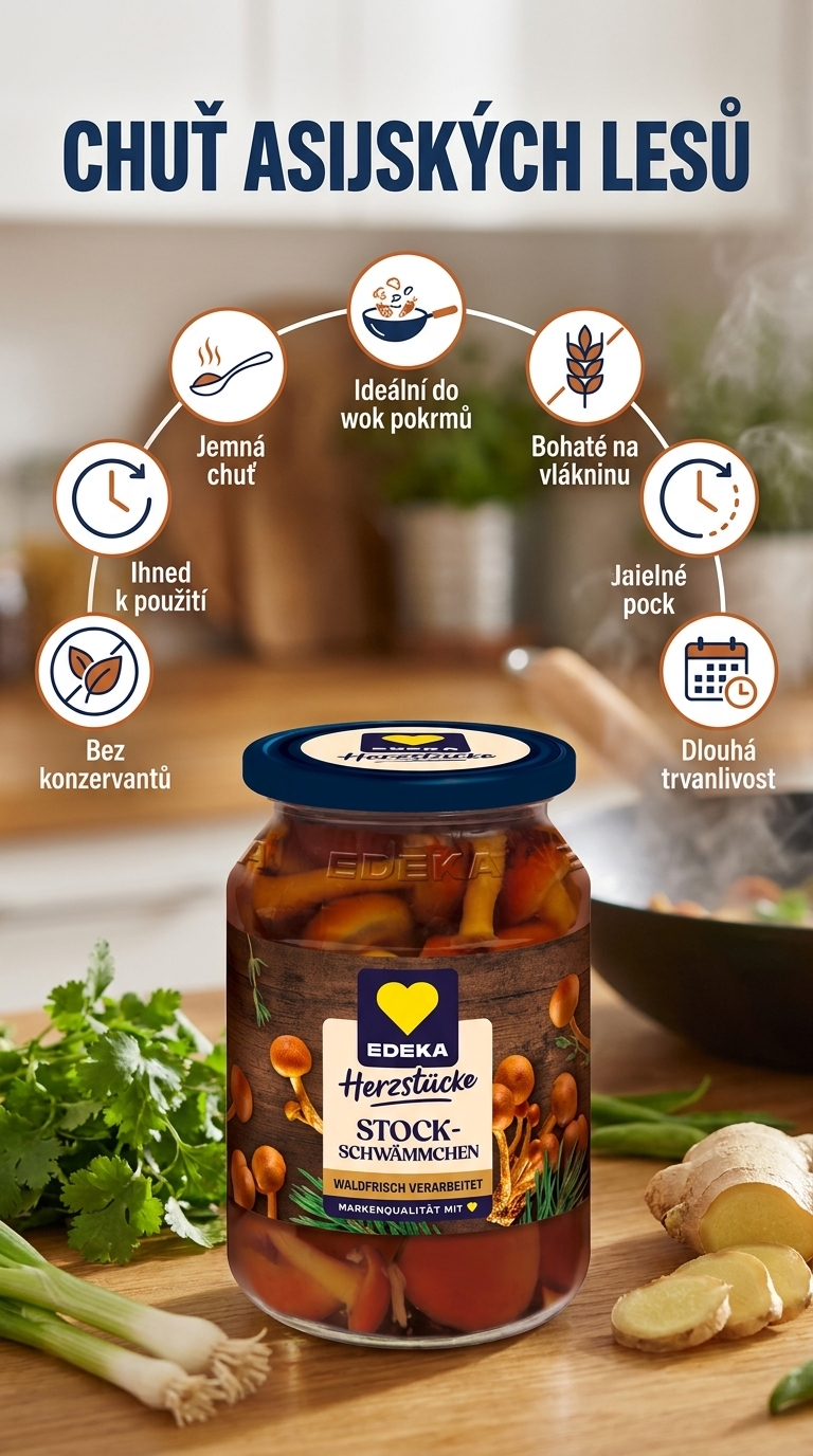 Edeka nakládané opěnky - mobilní infografika