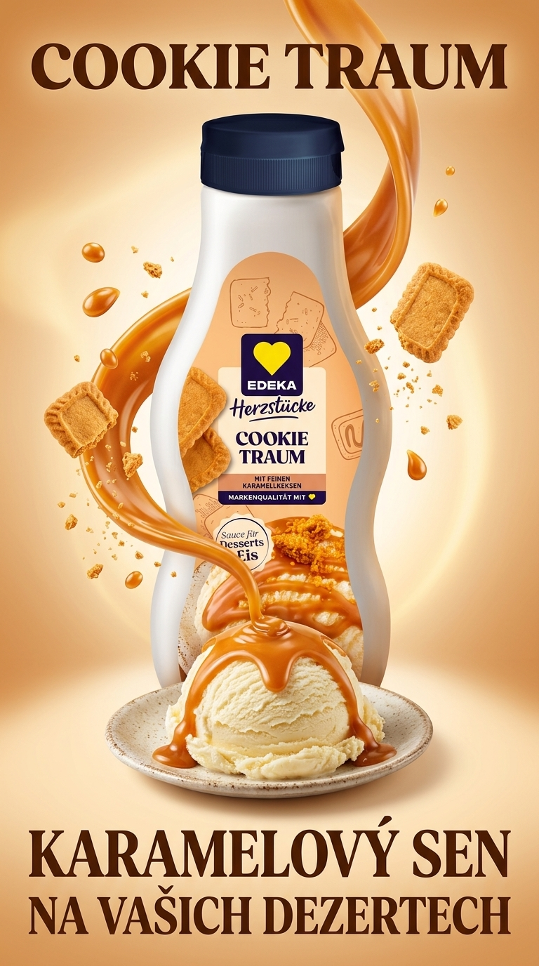 Edeka Cookie Traum karamelová poleva - dezertní poster