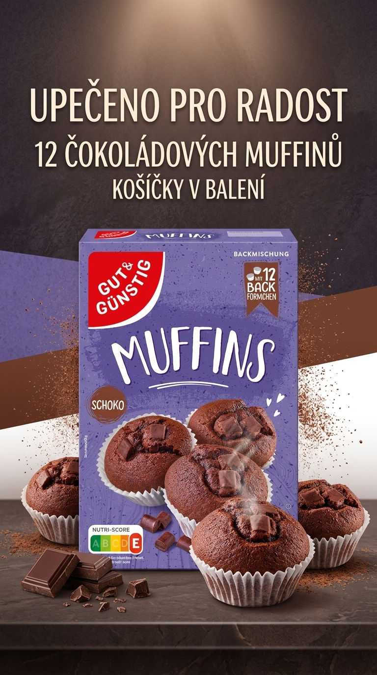 G&G Směs na pečení na čokoládové muffiny - čokoládový lifestyle poster
