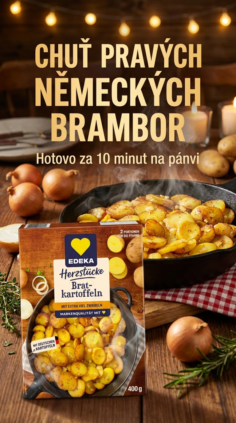 Edeka pečené brambory s cibulí 400 g - lifestyle poster