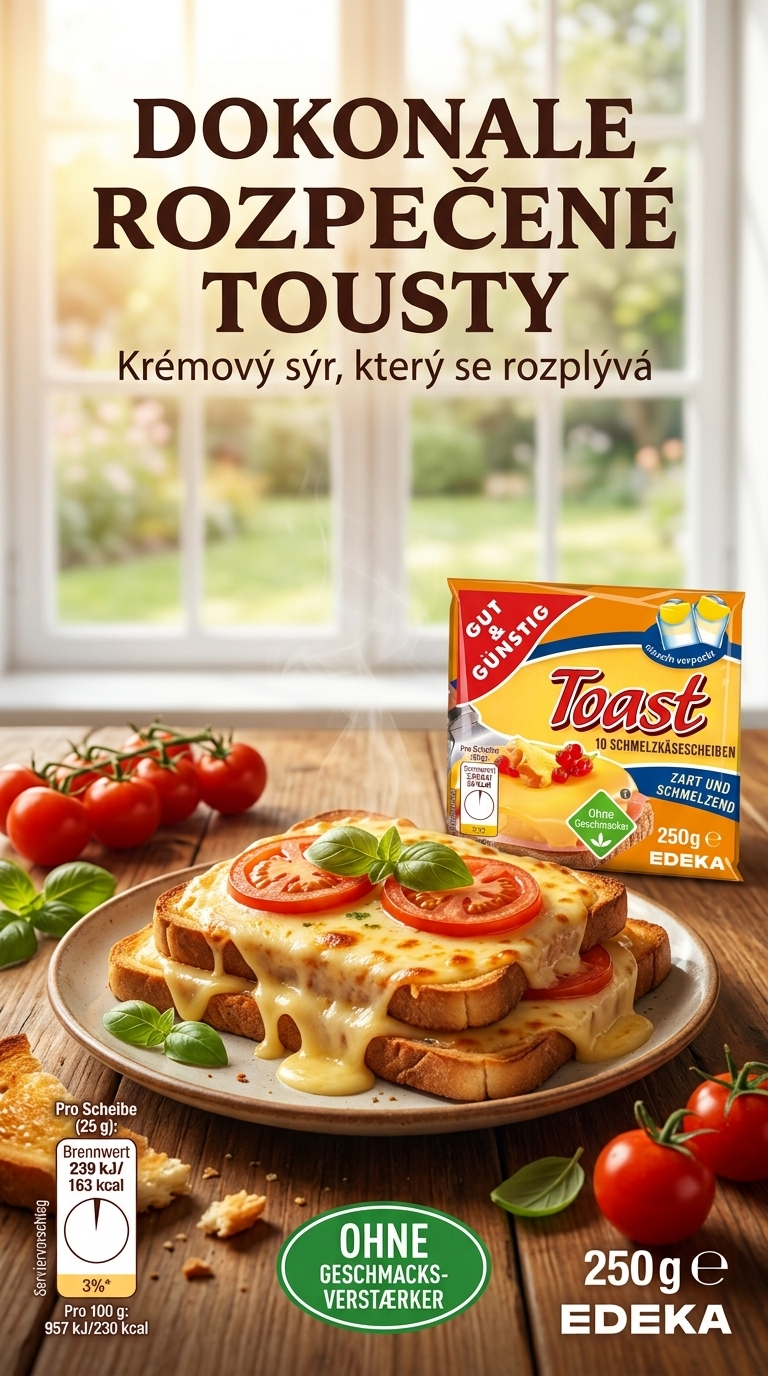 G&G Plátky taveného sýra - dokonale rozpečené tousty