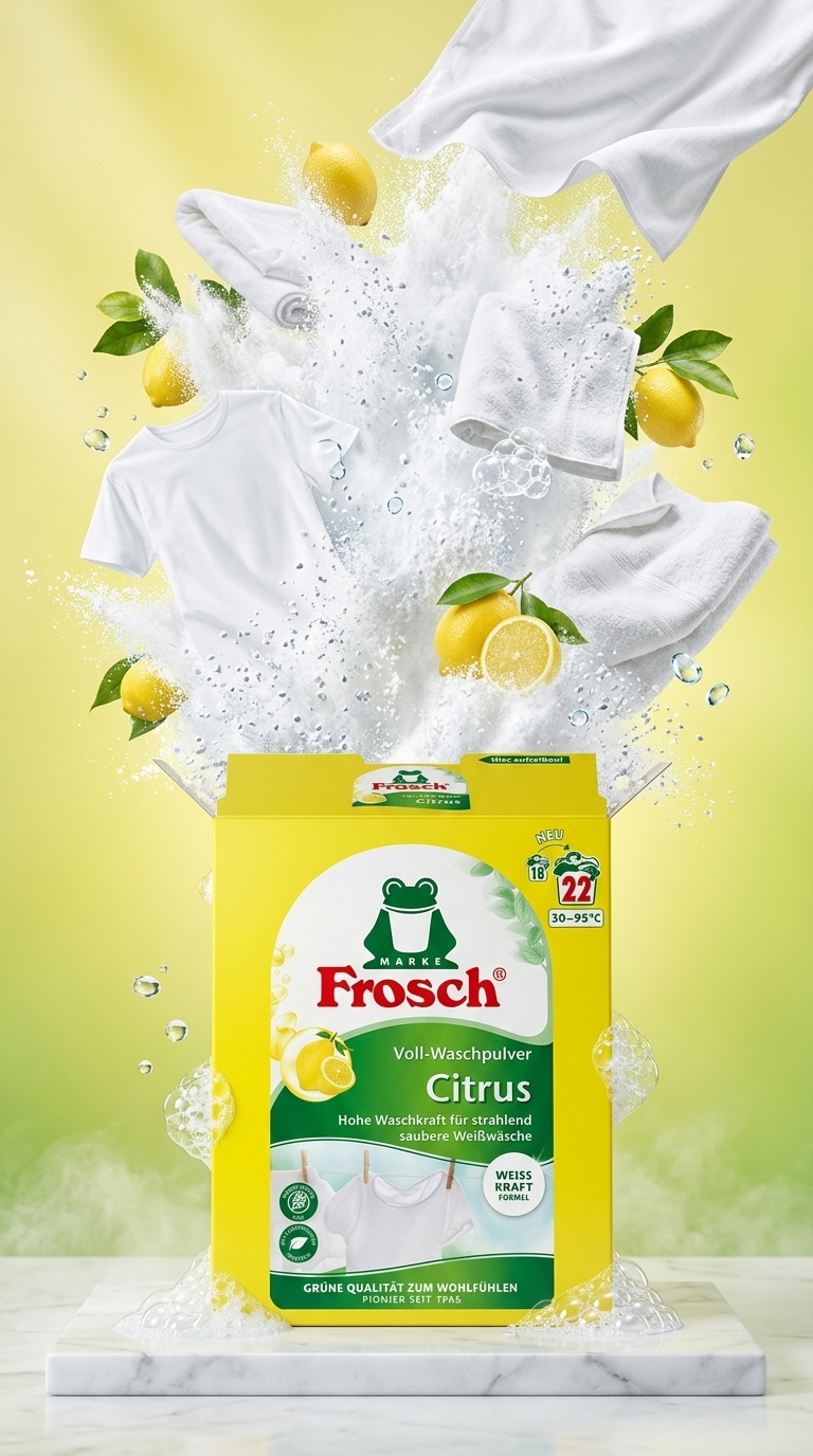 Frosch univerzální prací prášek Citrus - lifestyle poster