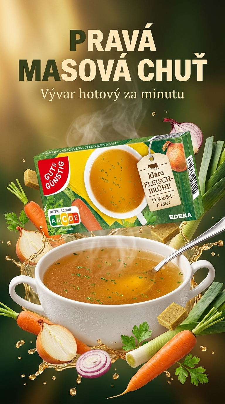 Hovězí vývar G&G v kostkách - lifestyle poster