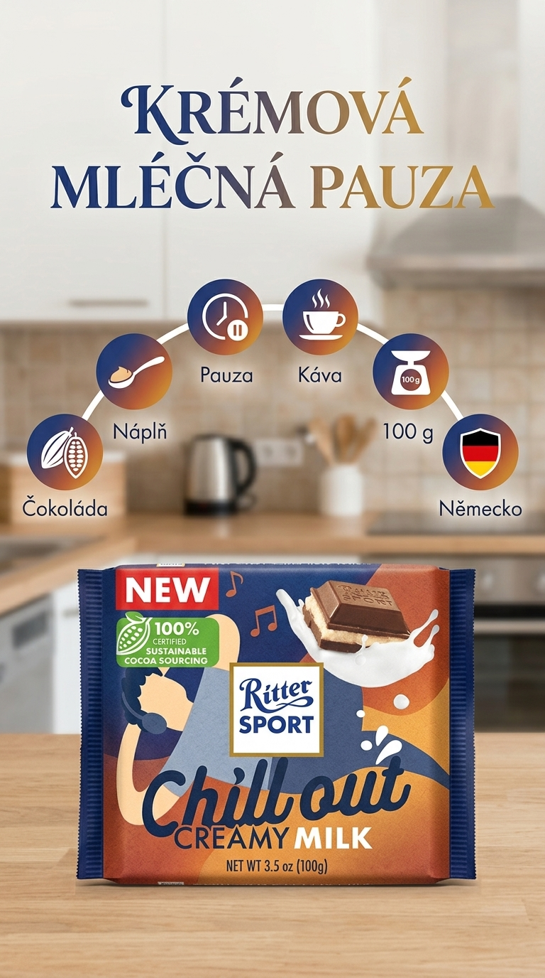 Ritter Sport Chill Out Creamy Milk - mobilní infografika